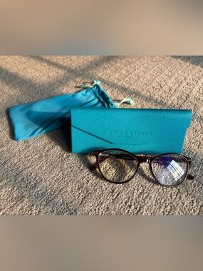 Tortoiseshell Reading Glasses Case with Teal Case